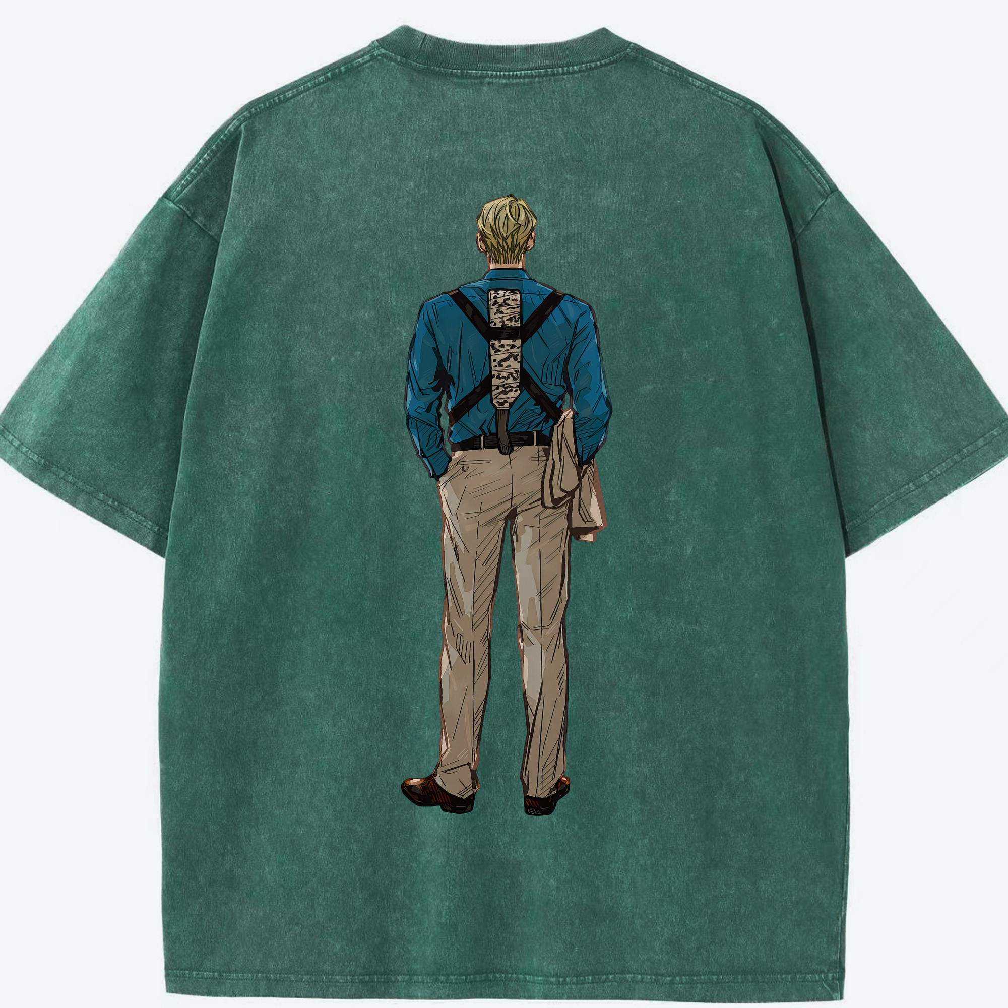 （画像用） 呪術廻戦 Jujutsu Kaisen 綿100% ヴィンテージ風 半袖Tシャツ（背面プリント）